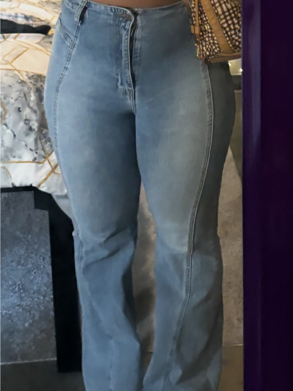 Fashion Nova Light Blue Flare Jeans